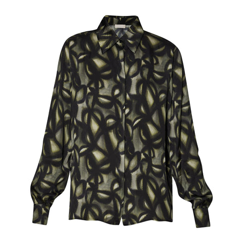 Liu Jo Camicia casual Camicia Donna in viscosa fantasia Nero verde A24 - LIU.JOWF4418T2735 - N9873 - 42 - Francavilla Moda